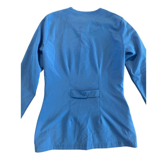 Grey’s Anatomy Blue Scrub Jacket Women’s Small Nursing Uniform Top - Picture 7 of 10